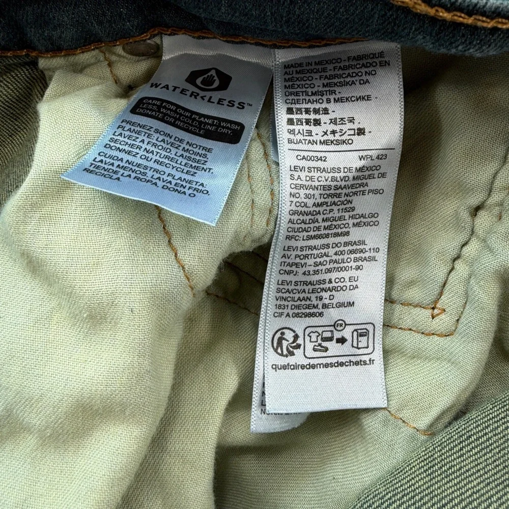 Levis 511 Slim Fit Jeans Mens 34x29 Dark Teal Green Stretch Denim 04511-5367